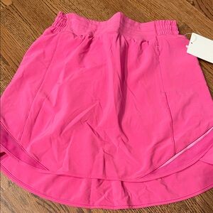 Lululemon hotty hot sonic pink HR skirt long sz 4 nwt